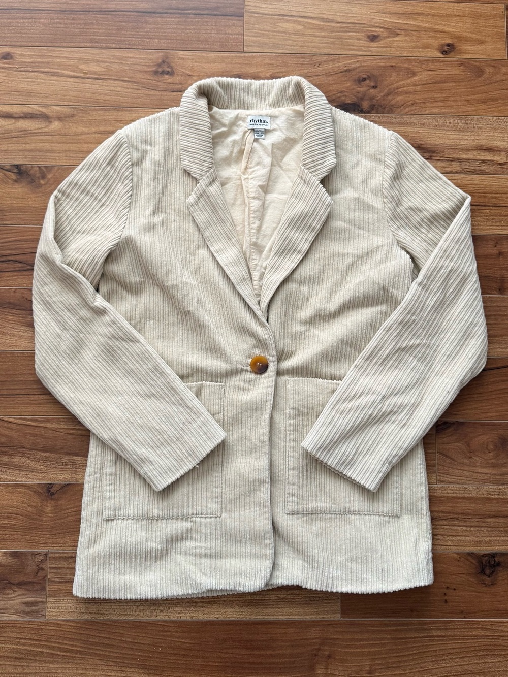 Rhythm Cream Corduroy Blazer Jacket XS